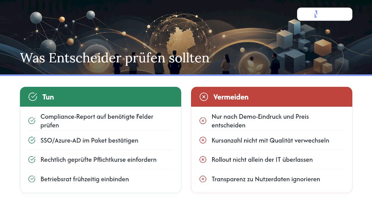 Was Entscheider beim Thema E-Learning oft unterschätzen — overview diagram