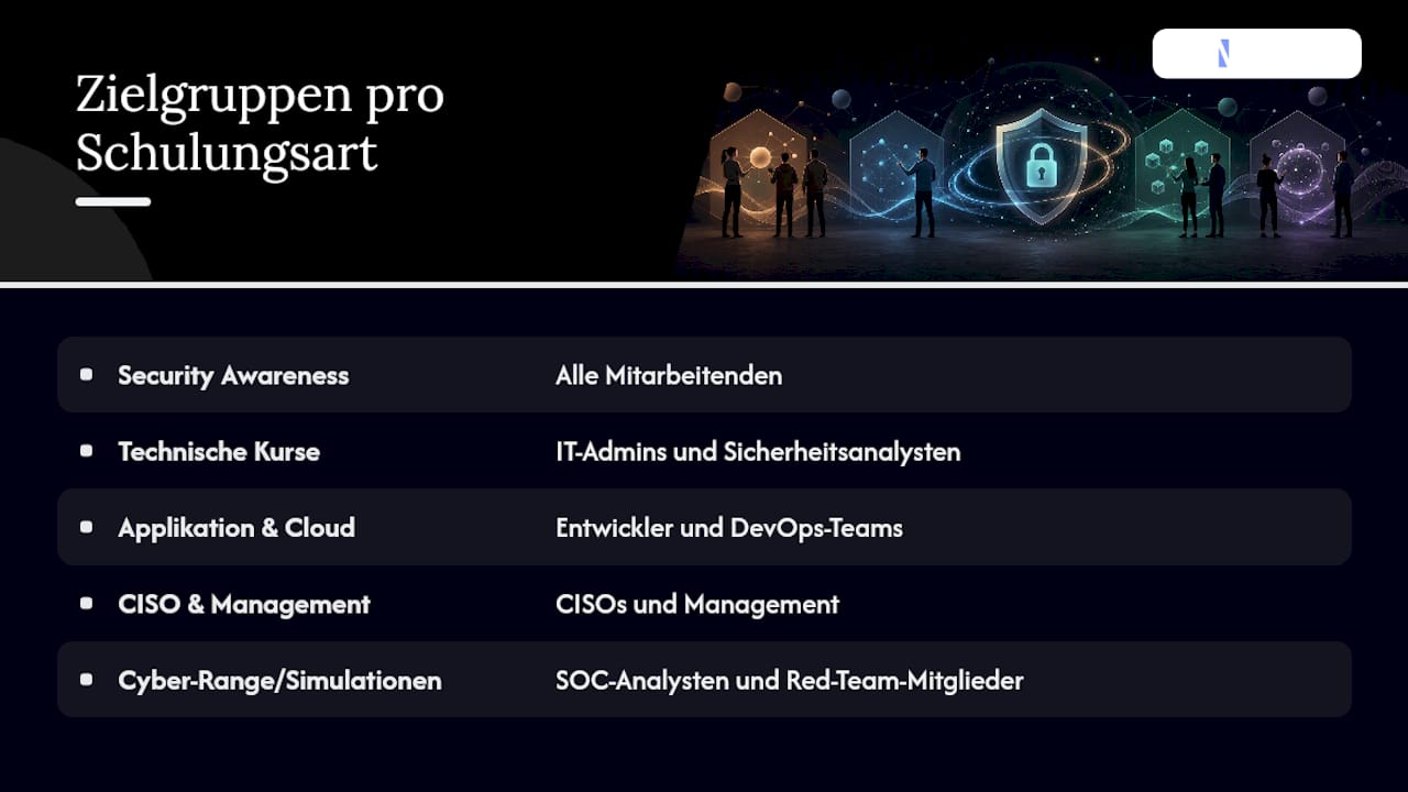 Fünf verschiedene IT-Sicherheitskursarten im direkten Vergleich