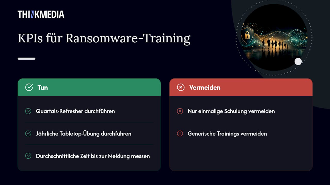 Schaubild zur Messung des Erfolgs von Ransomware-Schulungen