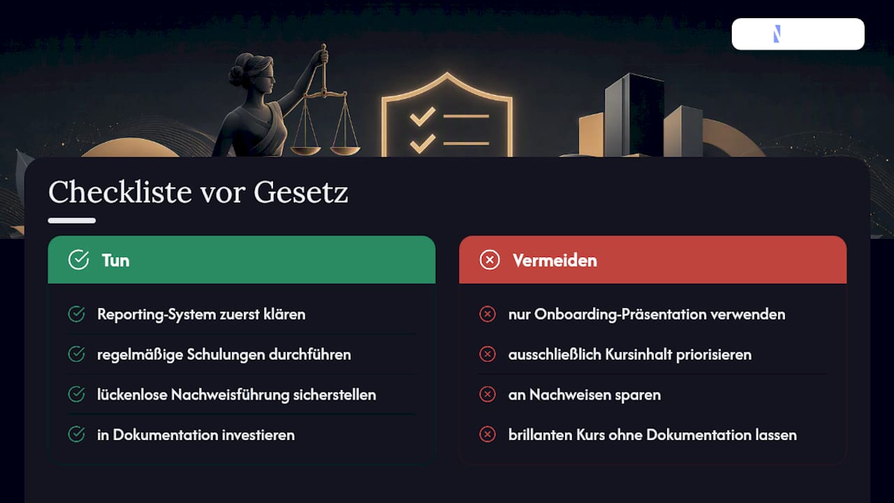 Warum die Checkliste wichtiger ist als das Gesetz selbst — overview diagram