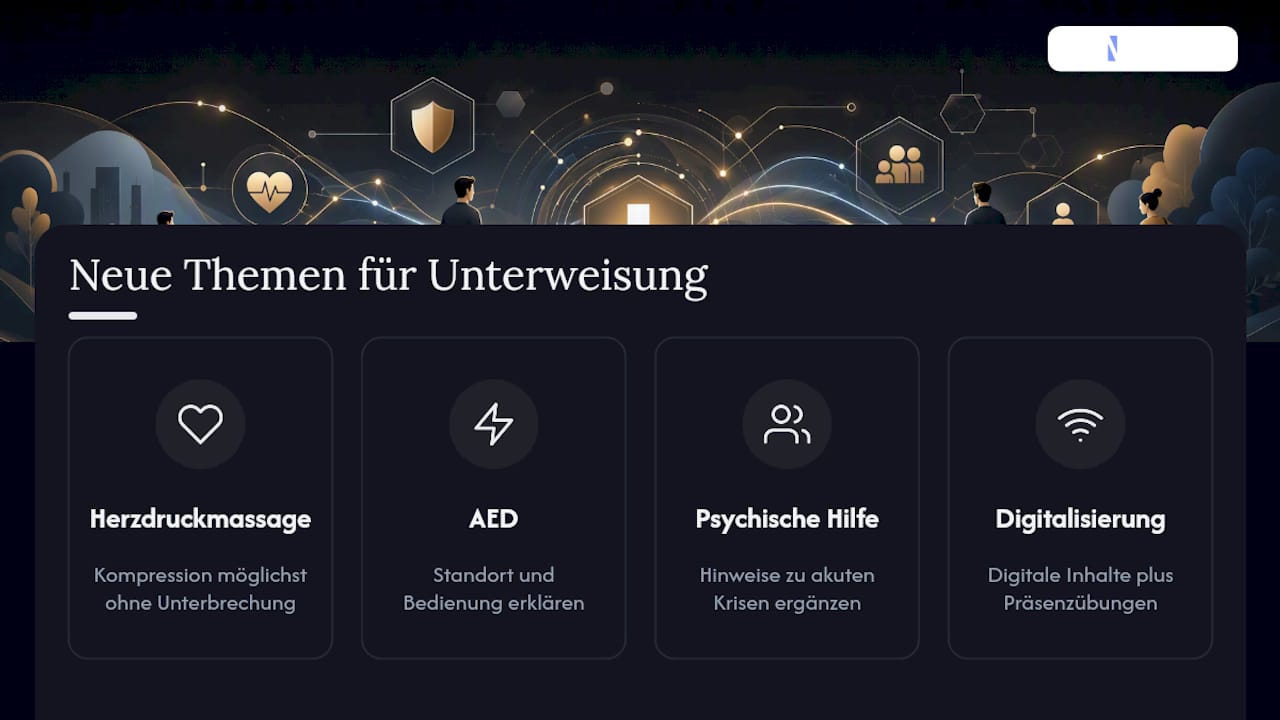 Aktuelle Entwicklungen, die in die Unterweisung gehören — overview diagram