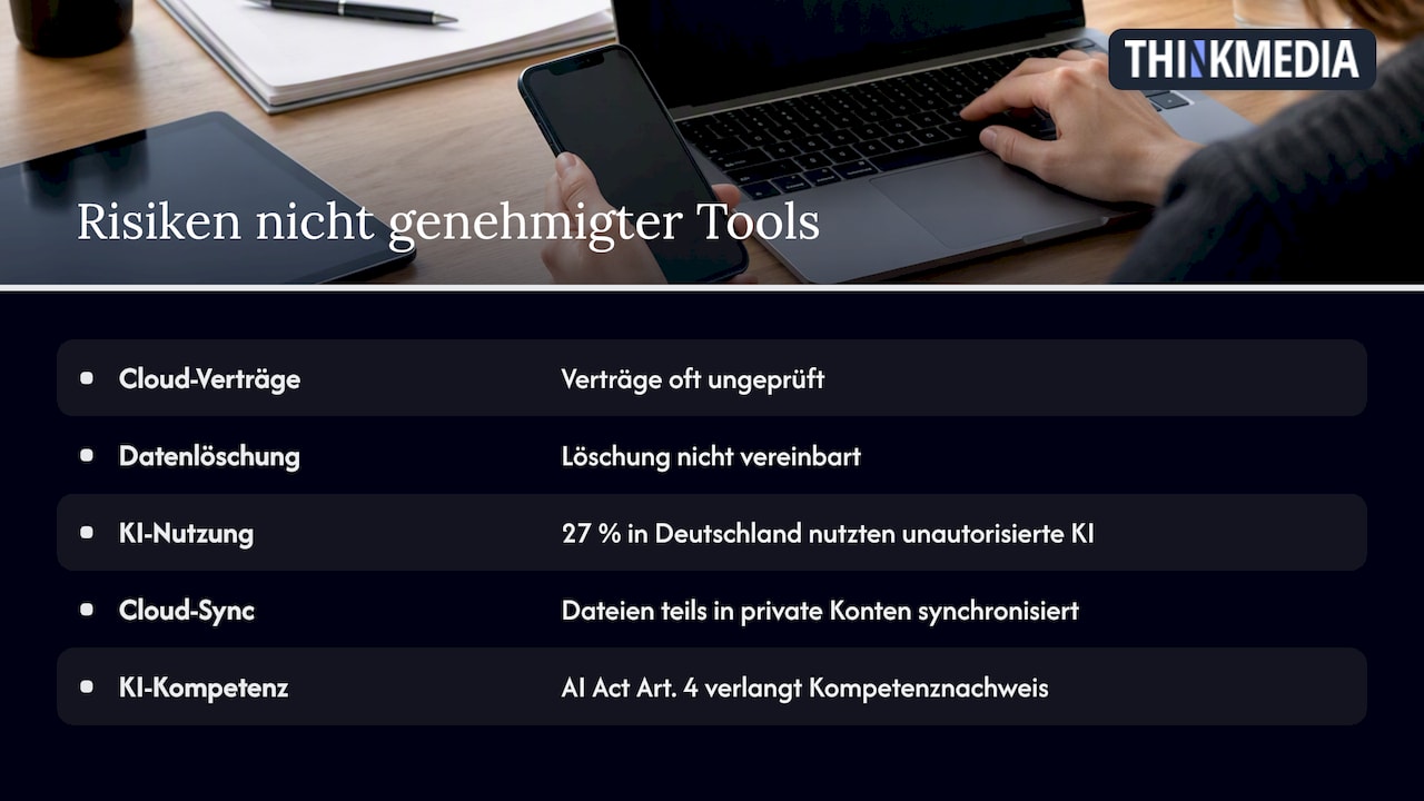 Welche Risiken entstehen durch nicht genehmigte Tools? — overview diagram