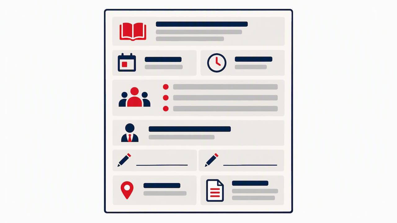 Strukturierte Felder eines Schulungsnachweises
